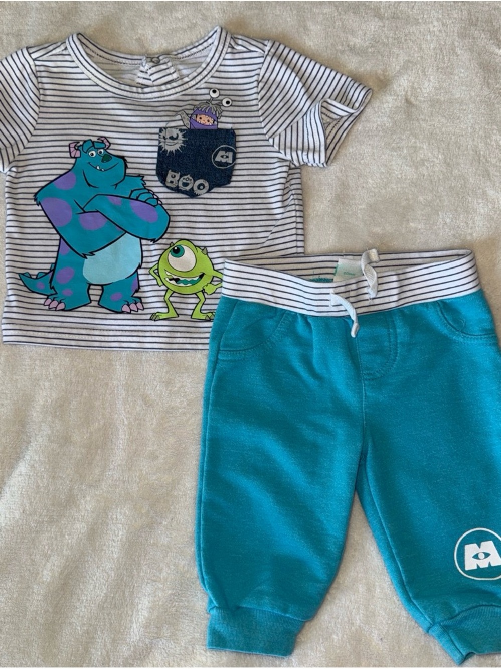 Disney Monsters University Teal and White Jogger Set